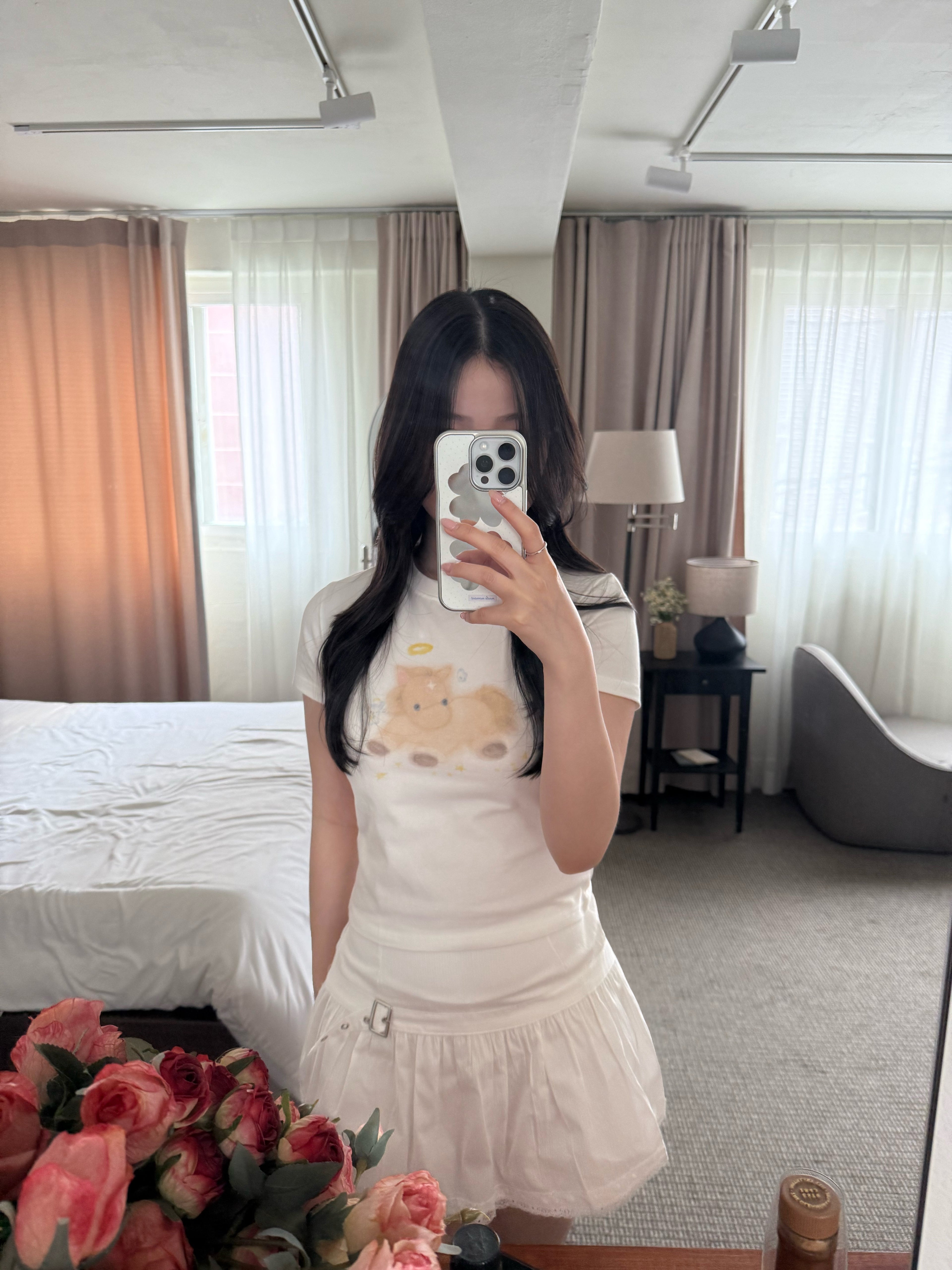 皮帶蛋糕短裙 | Belted Tiered Skirt Set