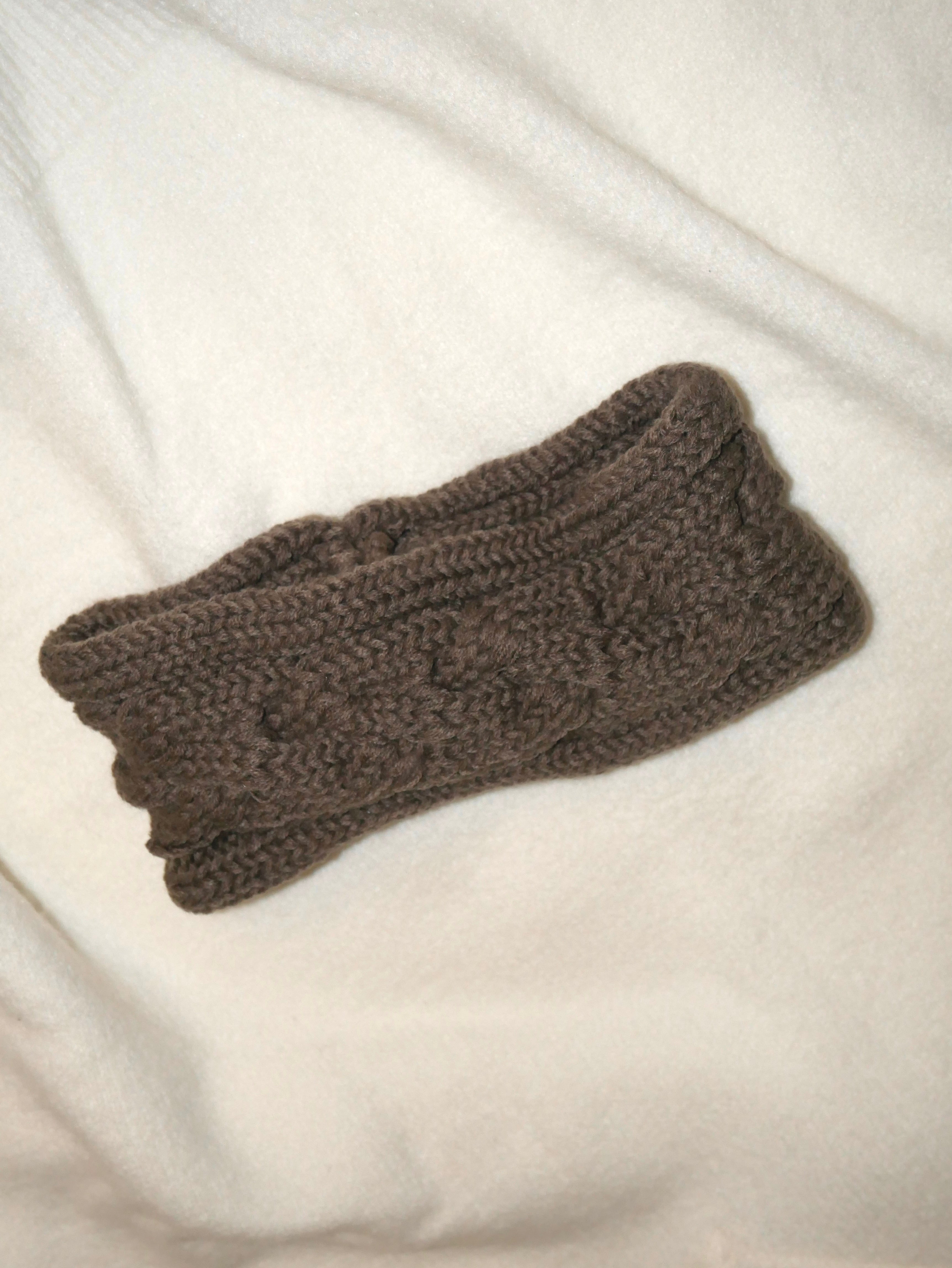 麻花編織質感寬版髮帶 Cozy Cable-Knit Wide Hairband