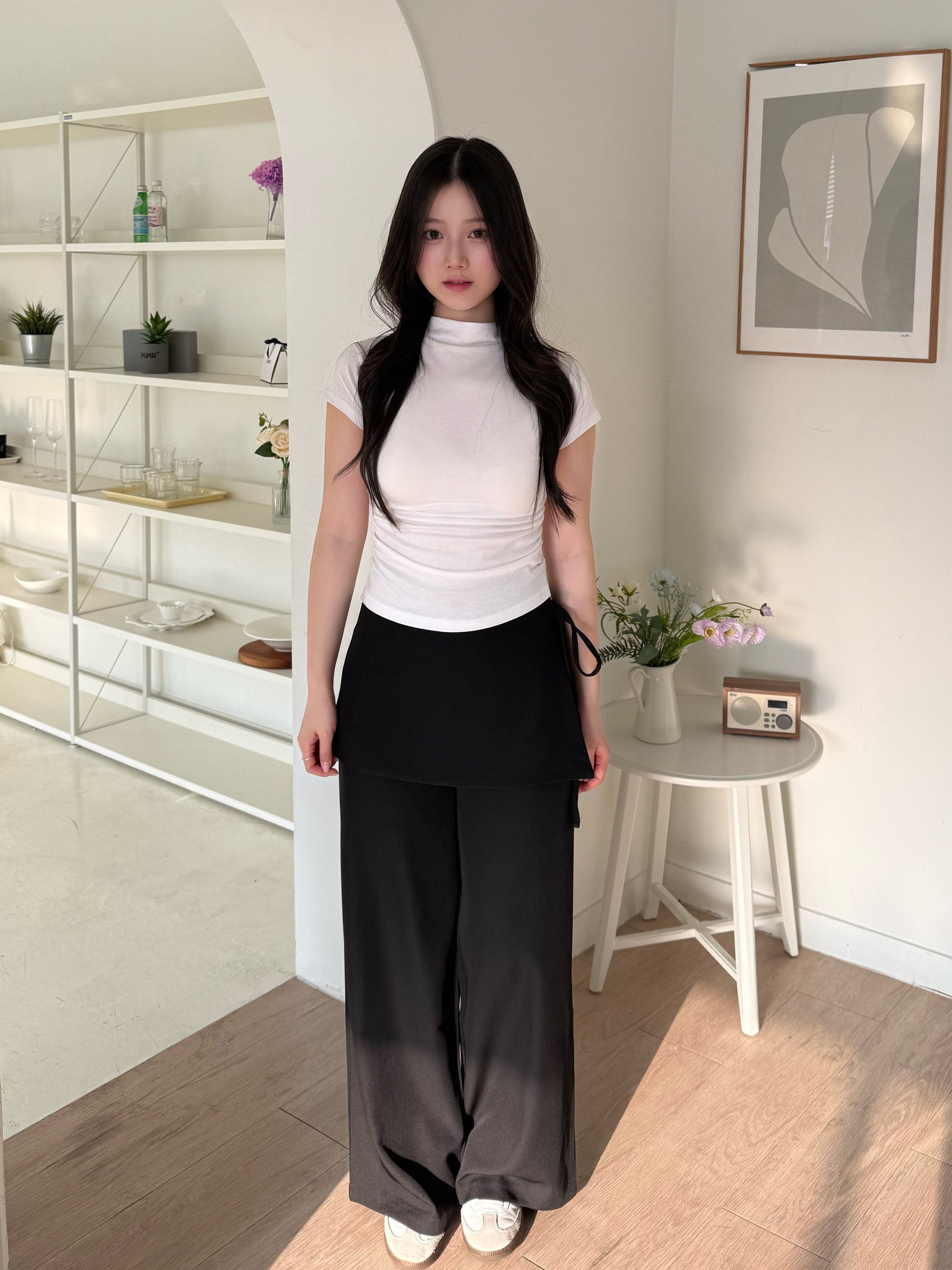 韓系半高領修身top Slim Mock Neck Top