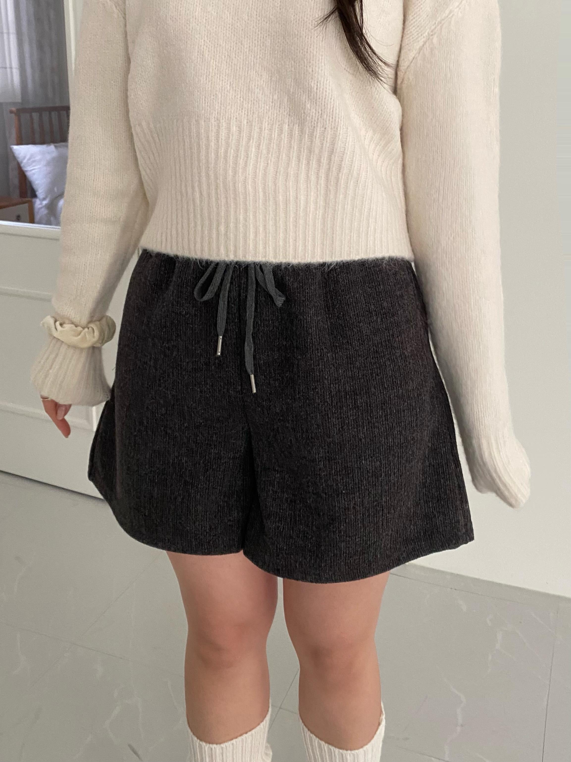 [超舒適]高腰針織短褲 Cozy Winter Knit Shorts