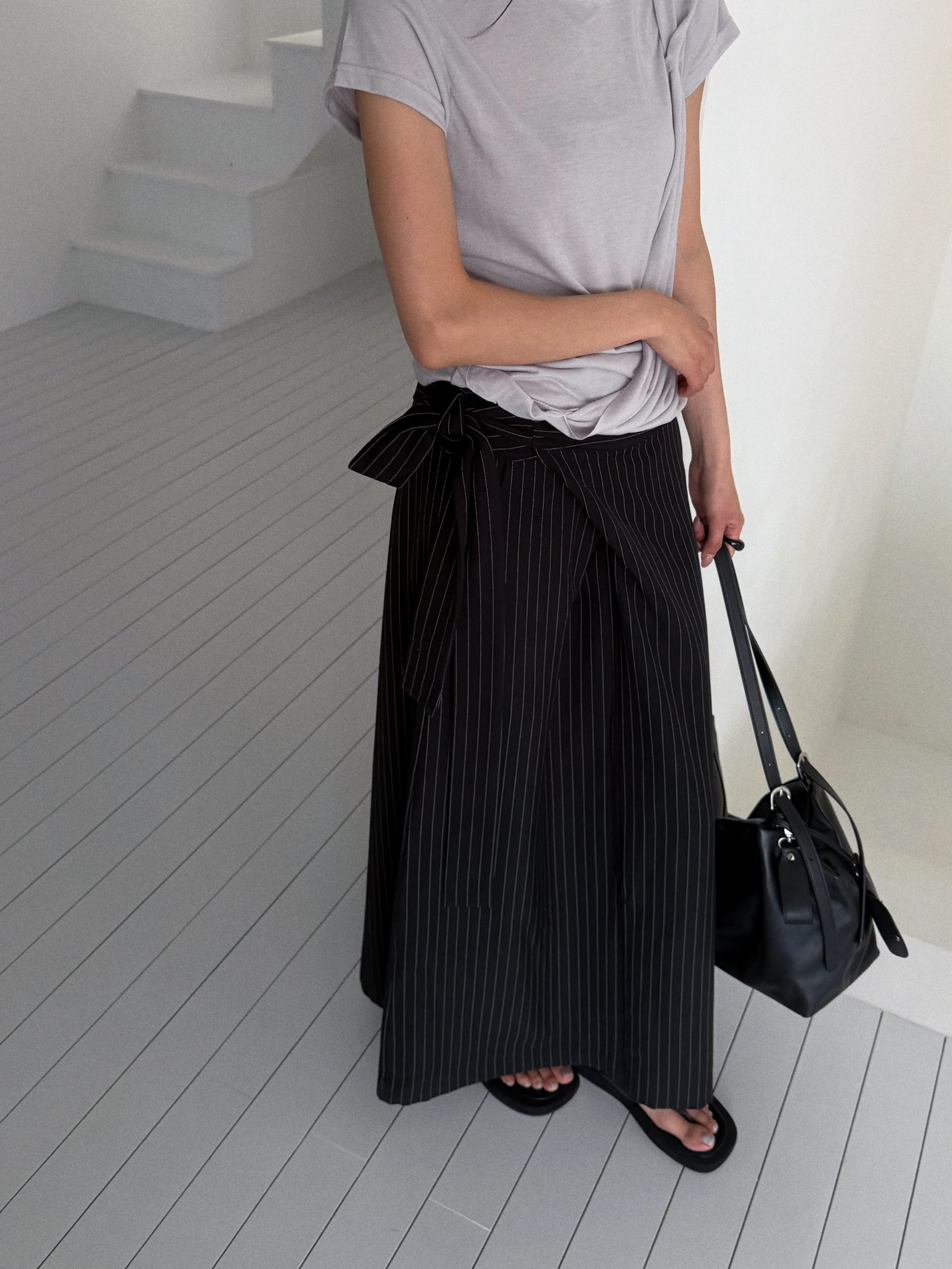 Layered Wrap Top | 慵懶交疊短袖Top⊹ ࣪ ˖