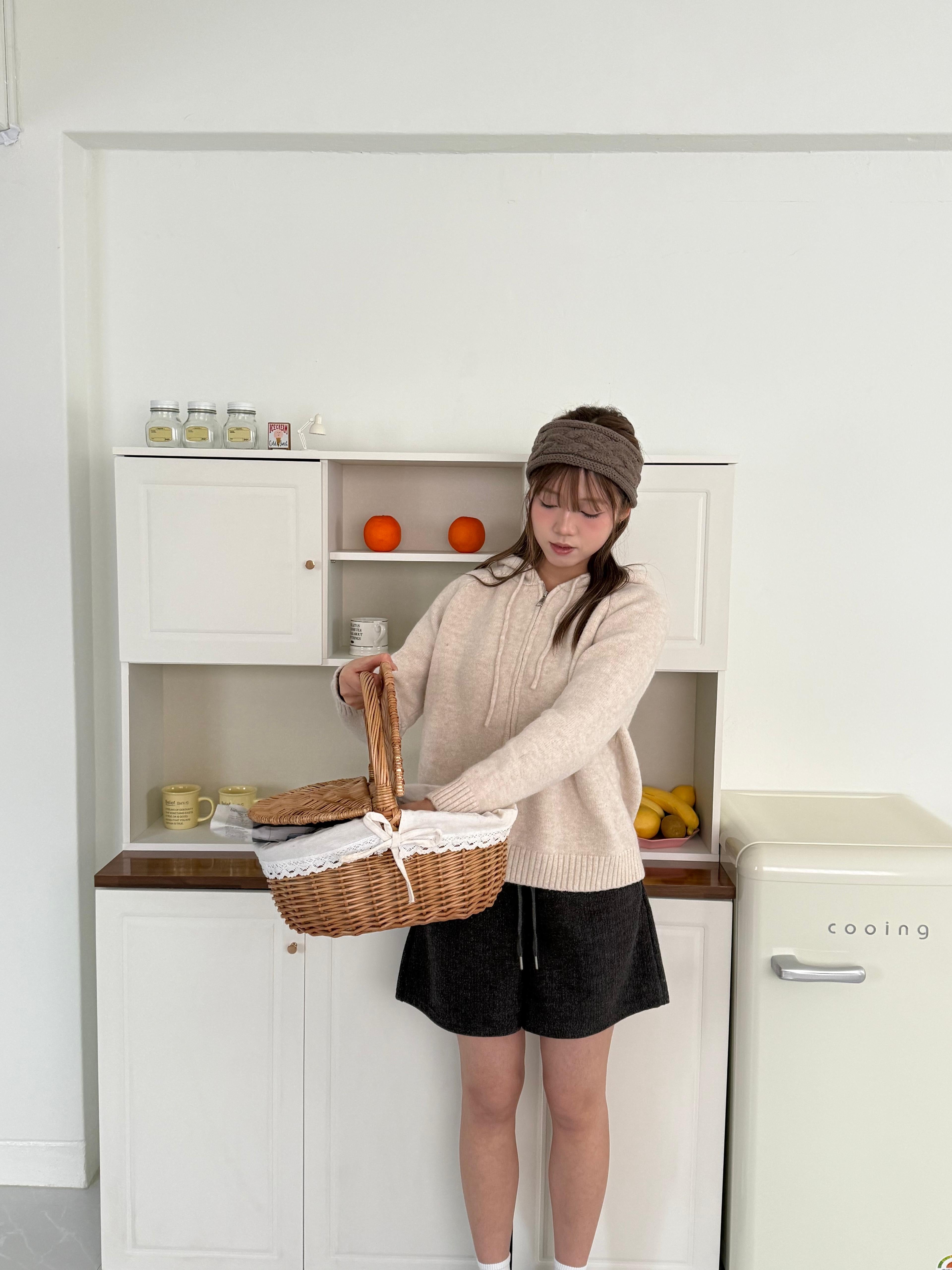 麻花編織質感寬版髮帶 Cozy Cable-Knit Wide Hairband