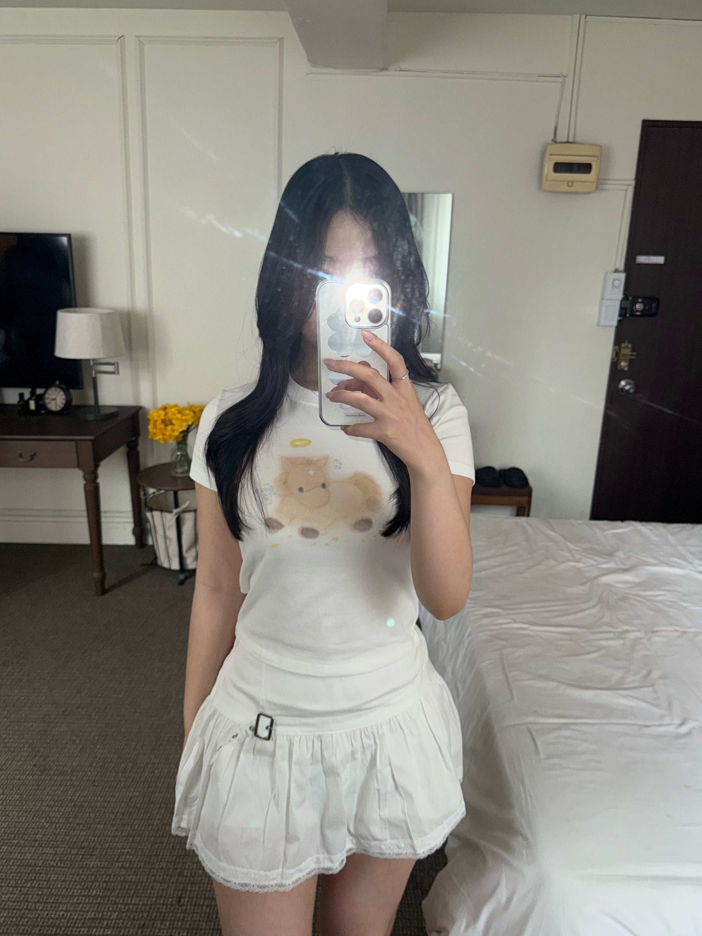 皮帶蛋糕短裙 | Belted Tiered Skirt Set