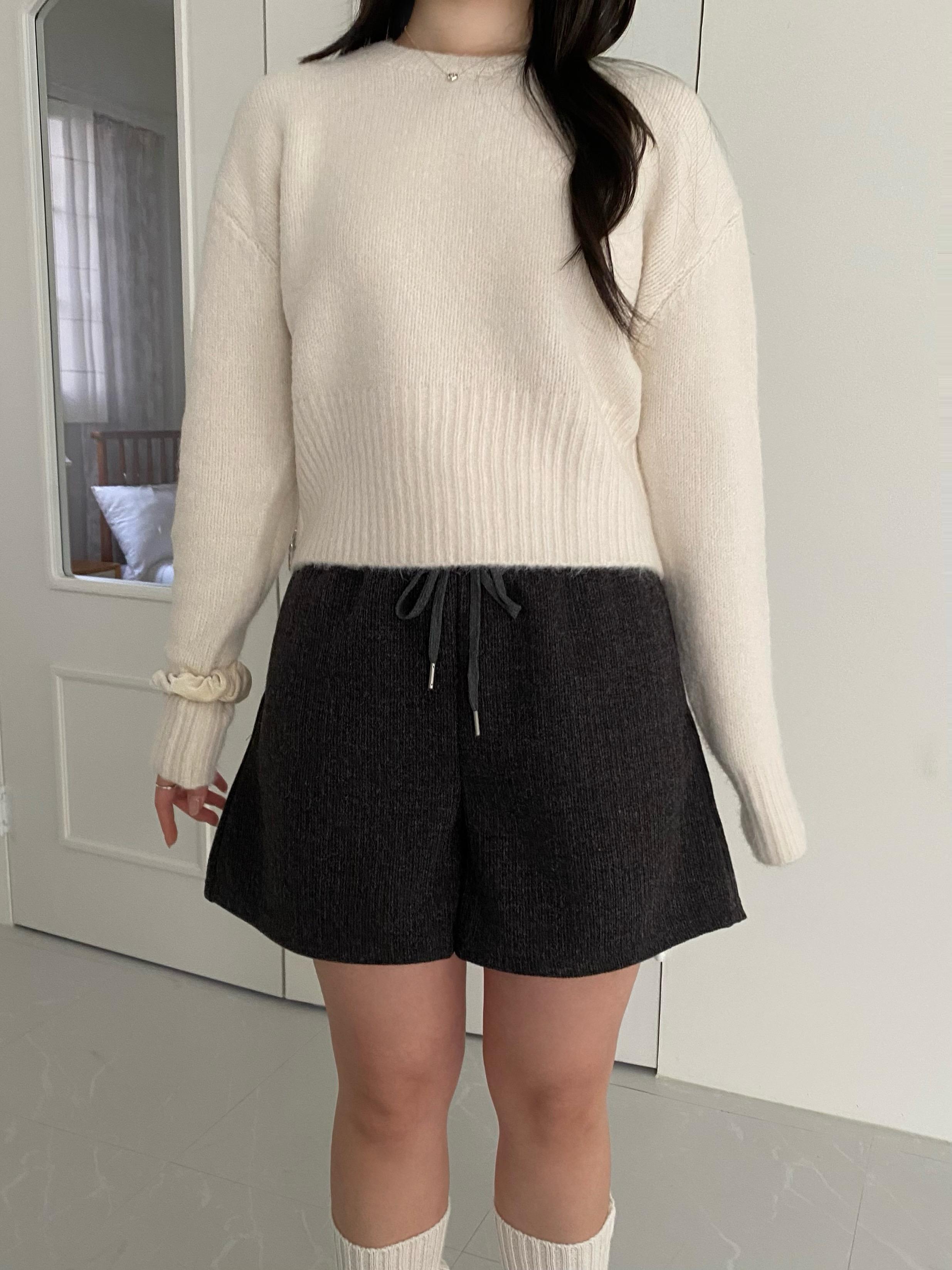 [超舒適]高腰針織短褲 Cozy Winter Knit Shorts
