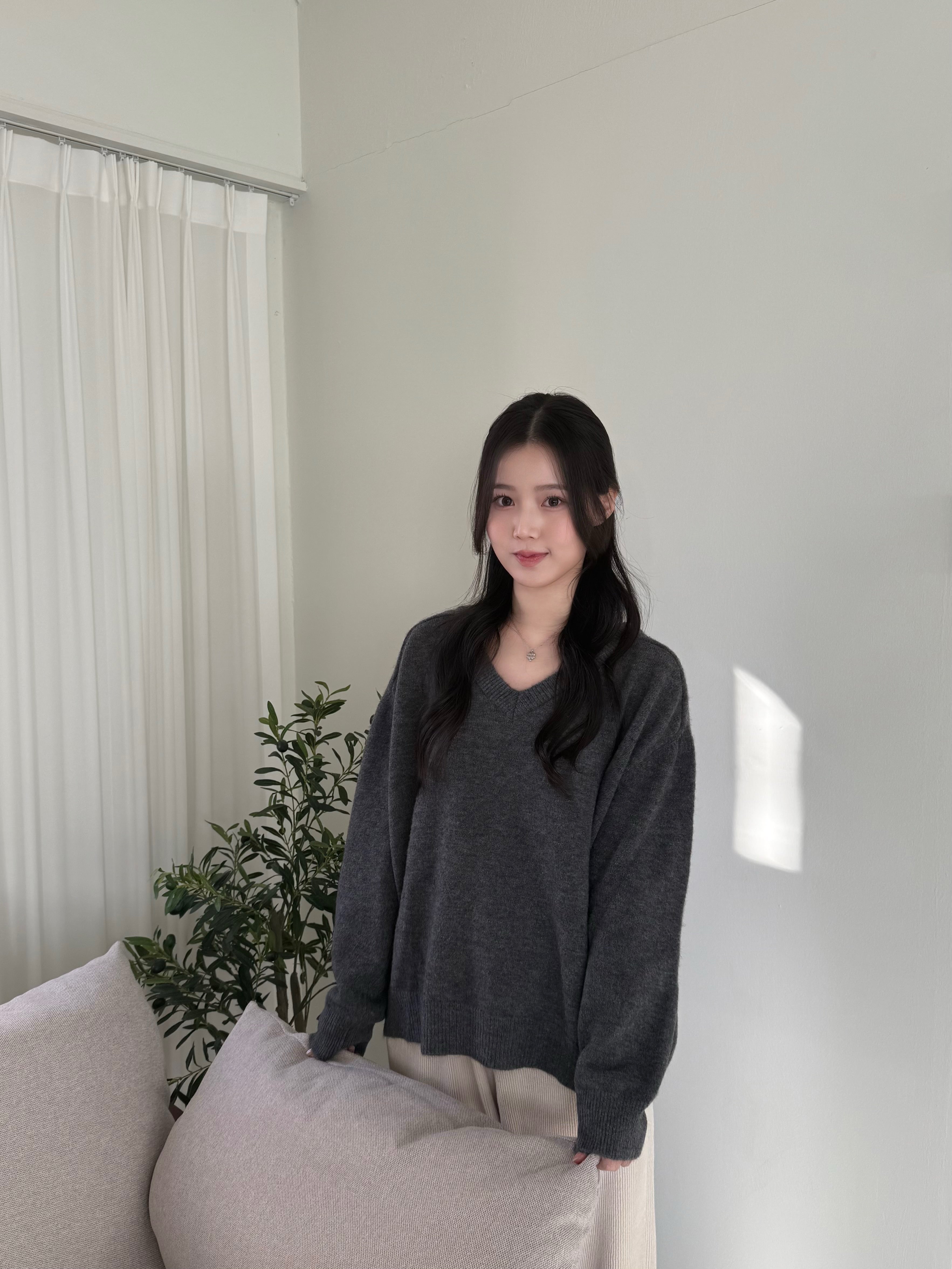 V 領針織上衣 Soft-Touch Essential V-Neck Knit