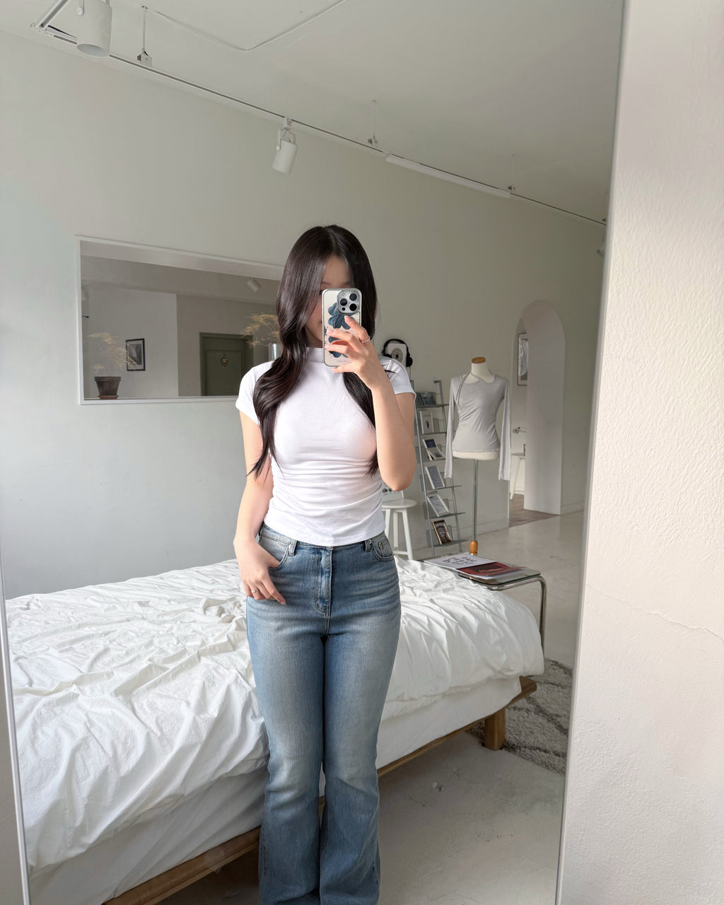 韓系半高領修身top Slim Mock Neck Top