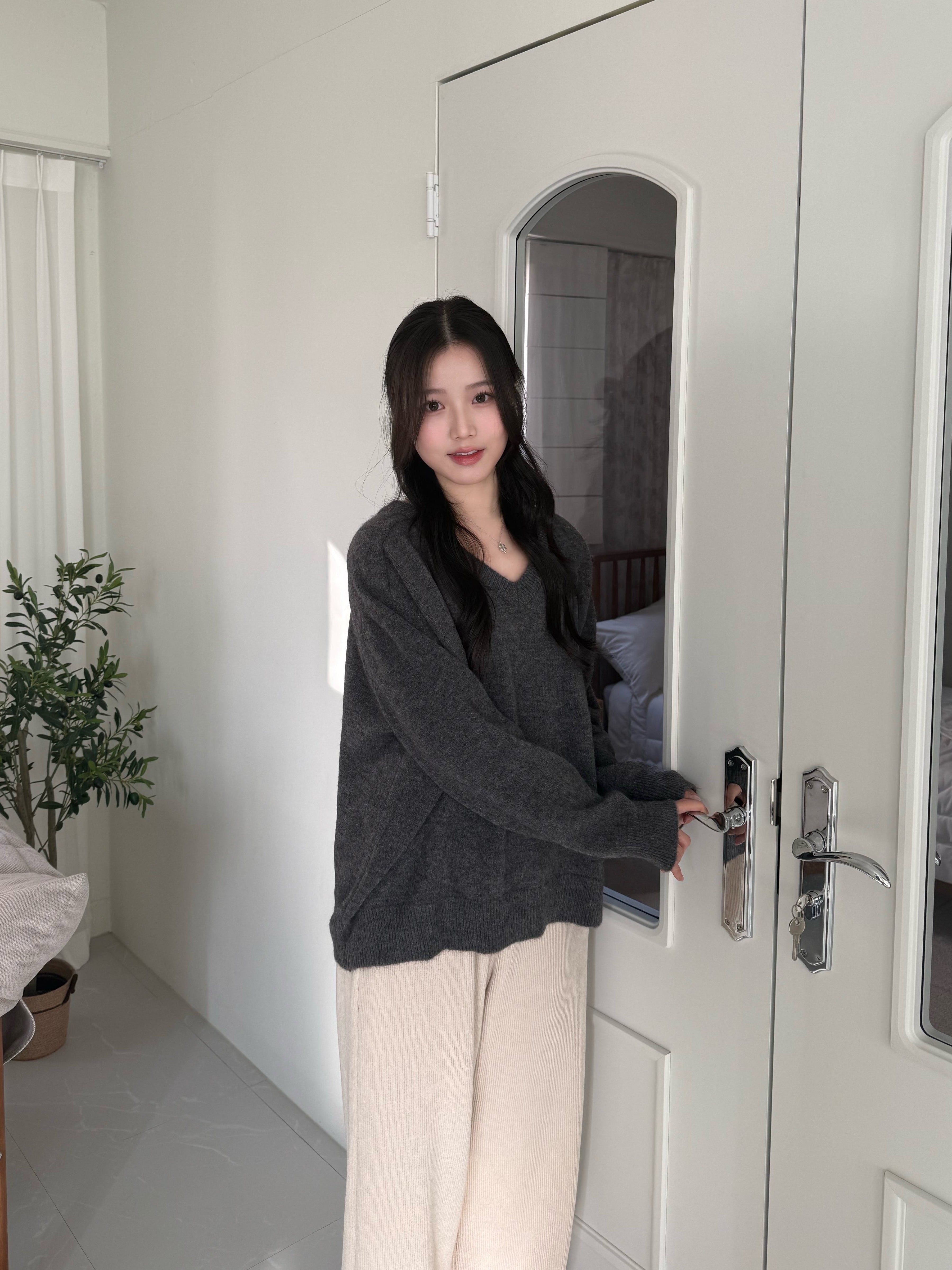 V 領針織上衣 Soft-Touch Essential V-Neck Knit