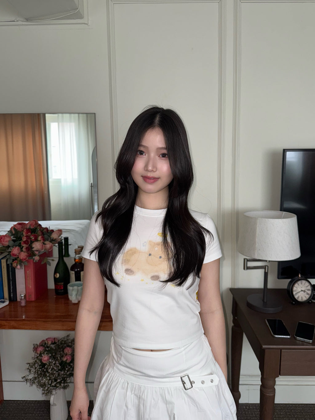 皮帶蛋糕短裙 | Belted Tiered Skirt Set