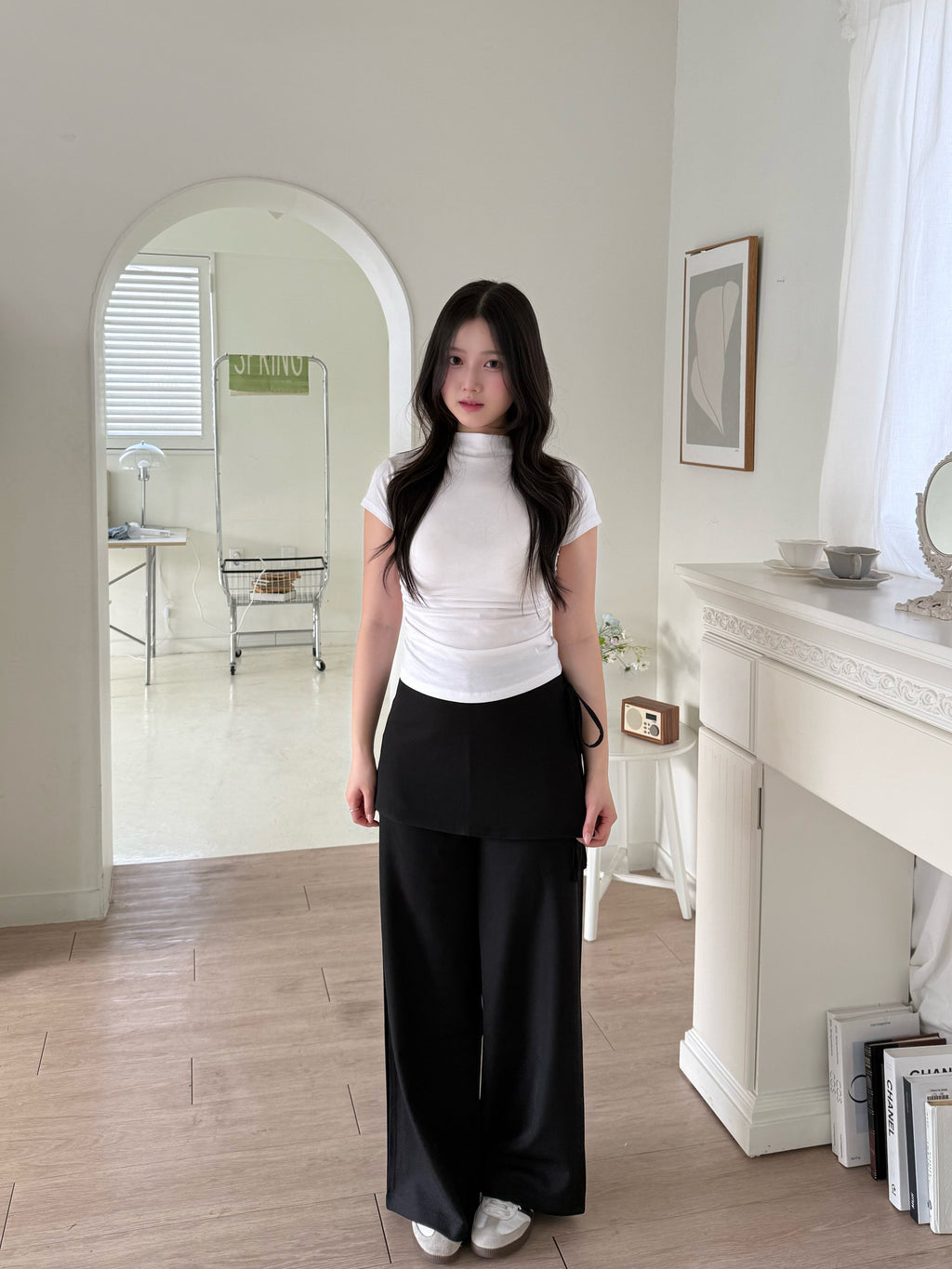 韓系半高領修身top Slim Mock Neck Top