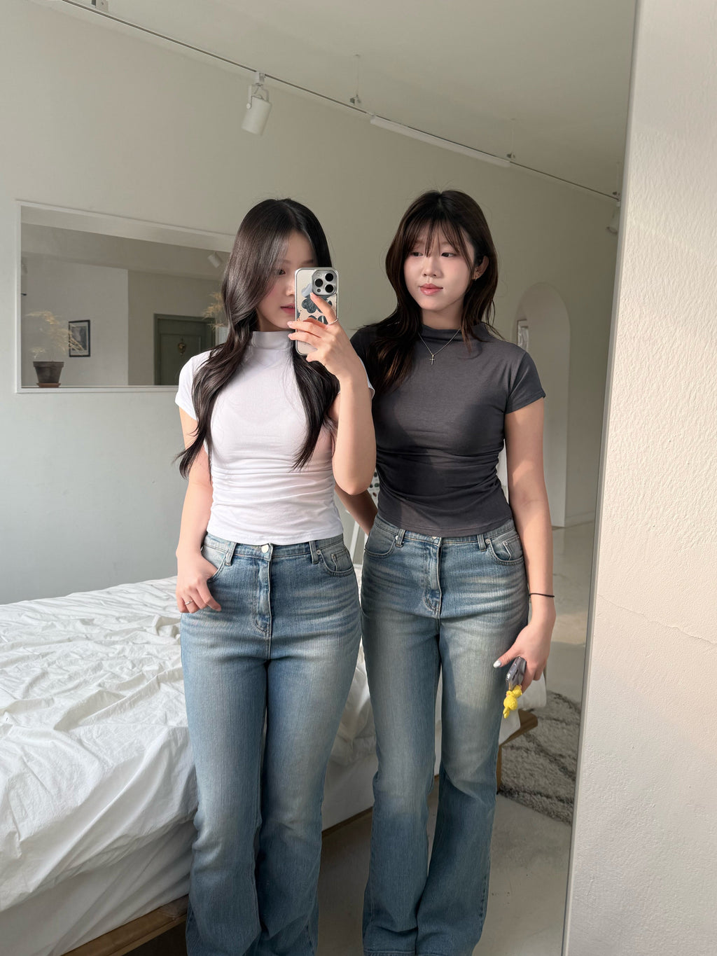 韓系半高領修身top Slim Mock Neck Top