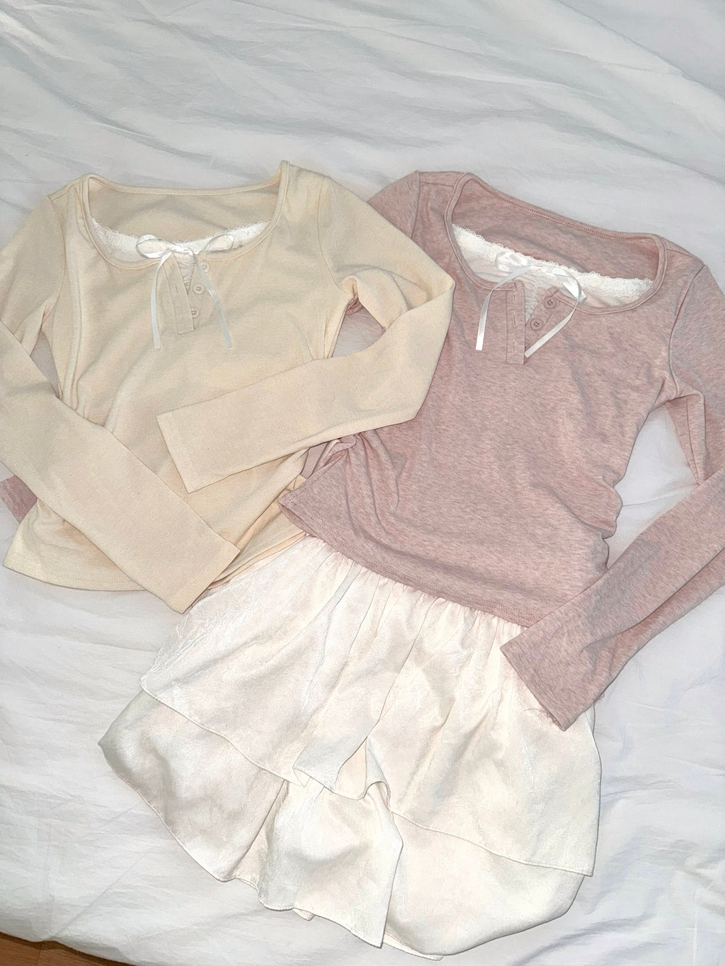 氣質層次感雪紡蛋糕裙 Creamy Layered Ruffle Skirt