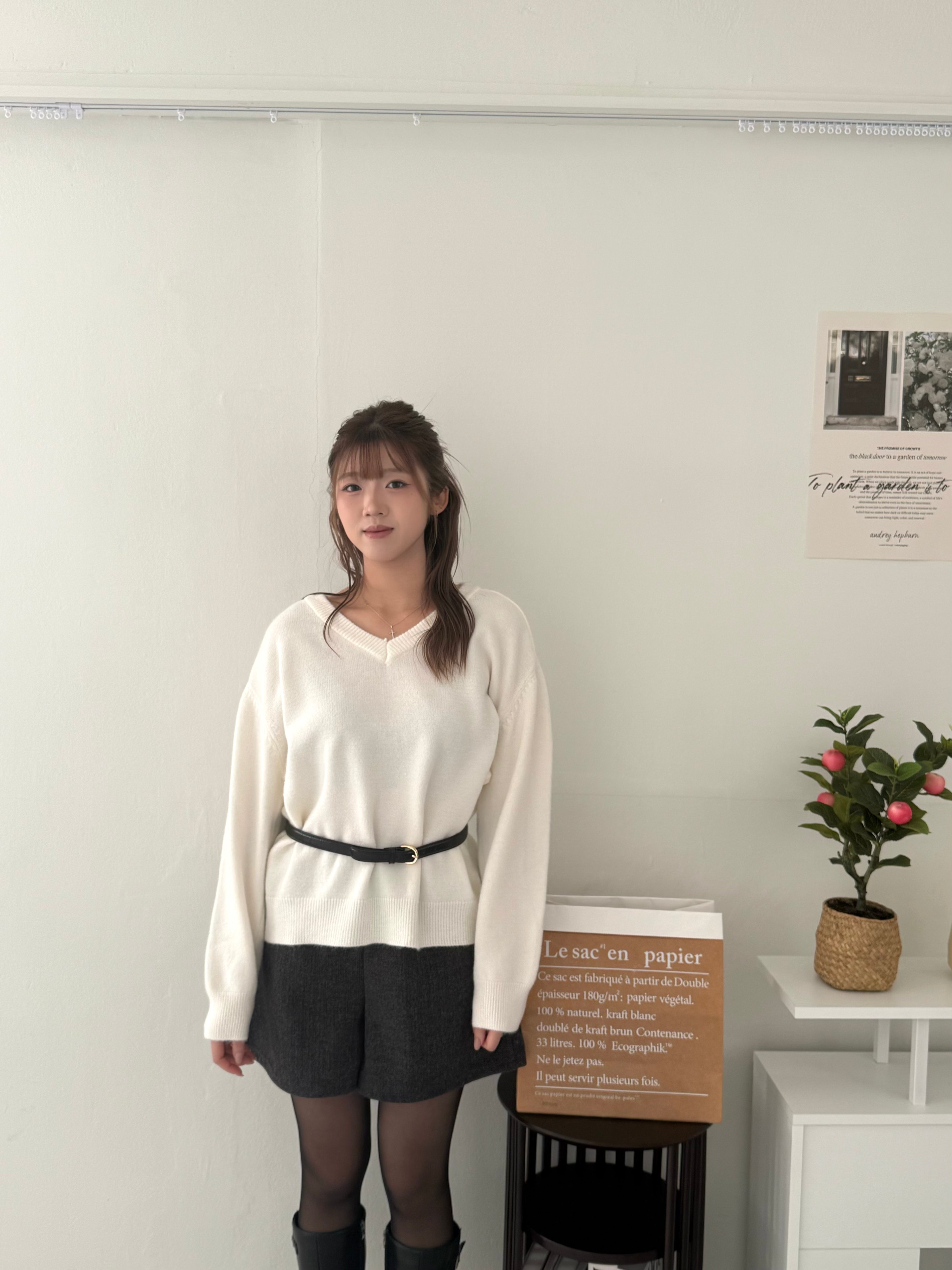 [超舒適]高腰針織短褲 Cozy Winter Knit Shorts