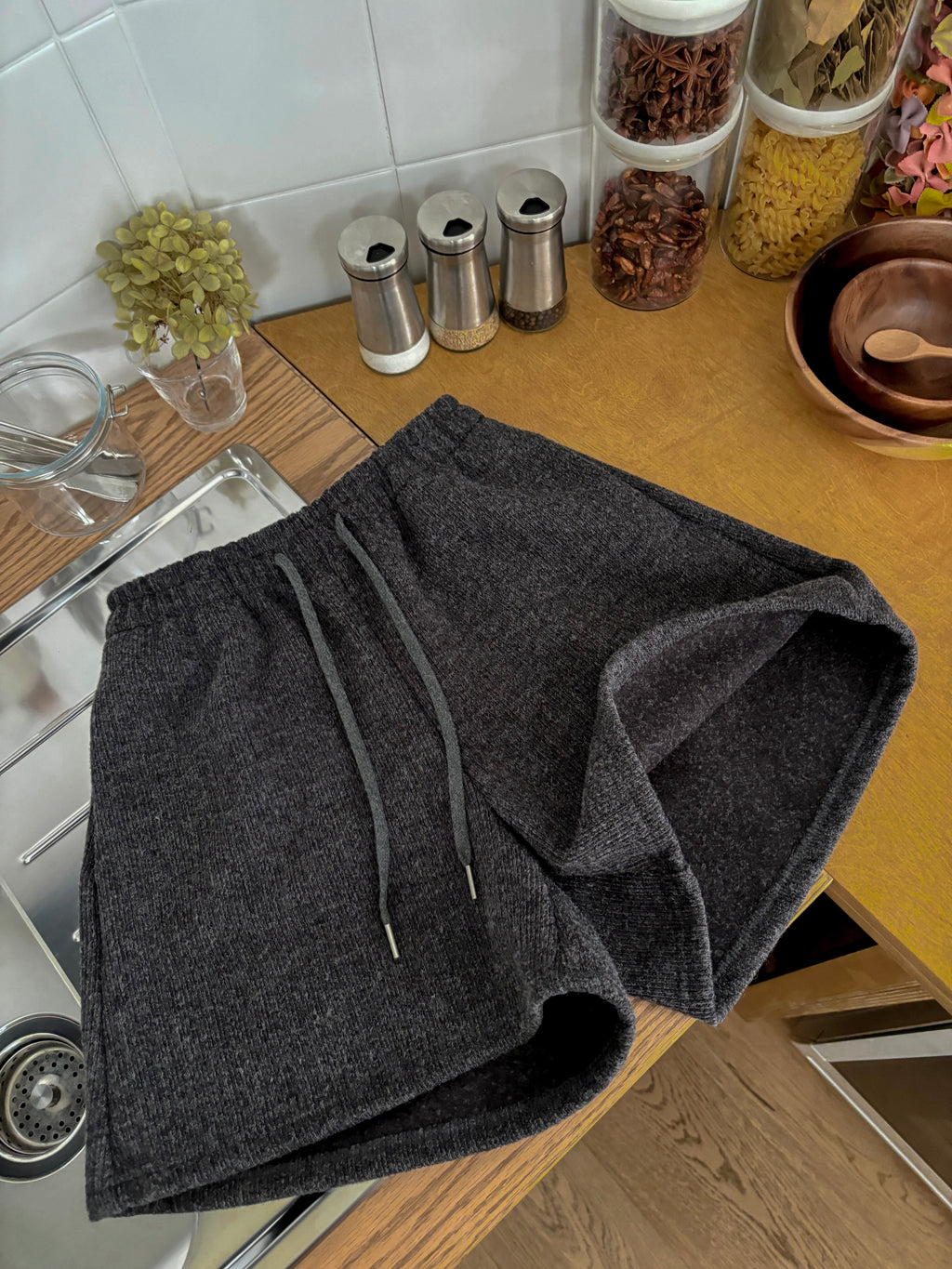 [超舒適]高腰針織短褲 Cozy Winter Knit Shorts