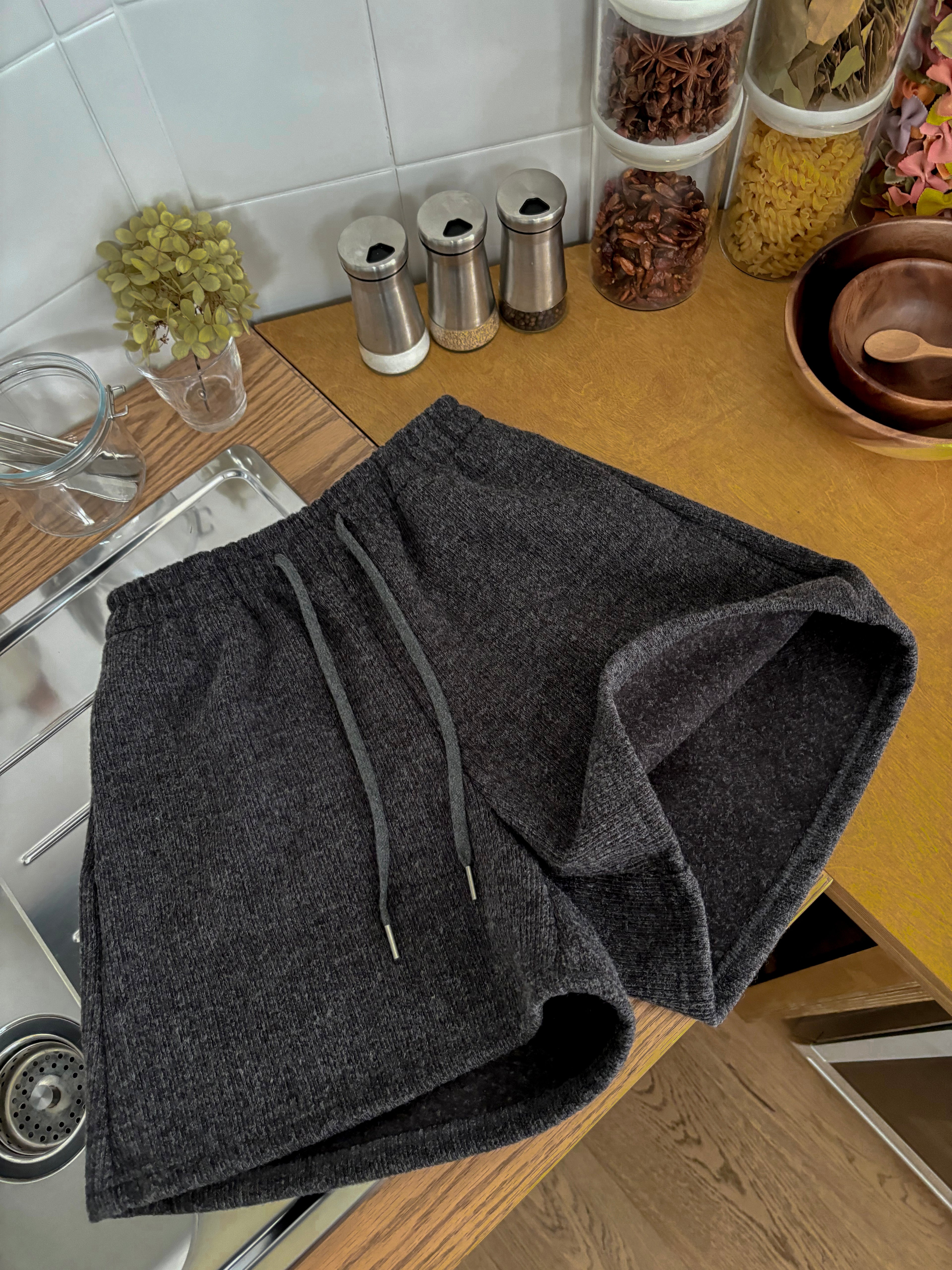 [超舒適]高腰針織短褲 Cozy Winter Knit Shorts