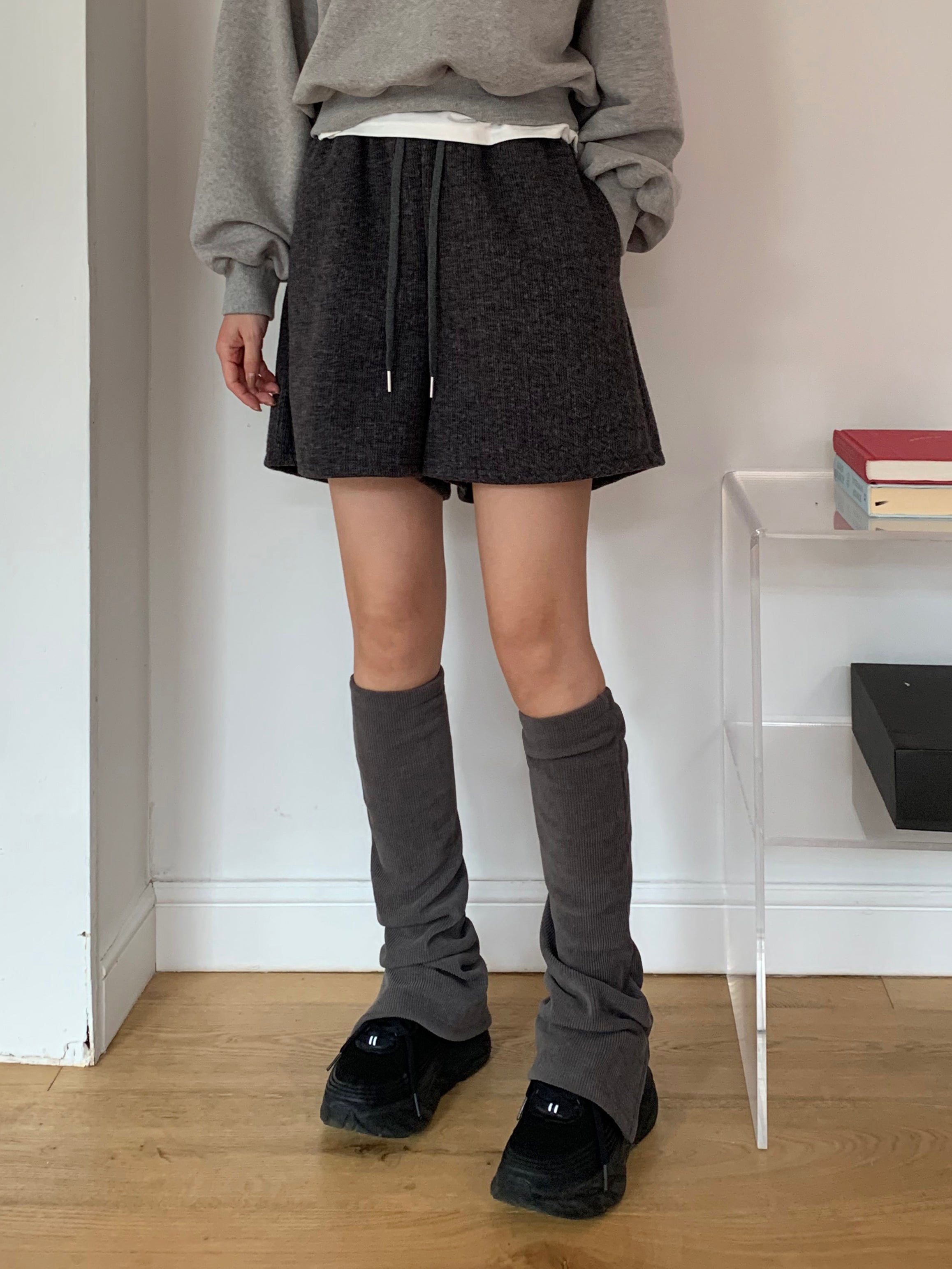 [超舒適]高腰針織短褲 Cozy Winter Knit Shorts