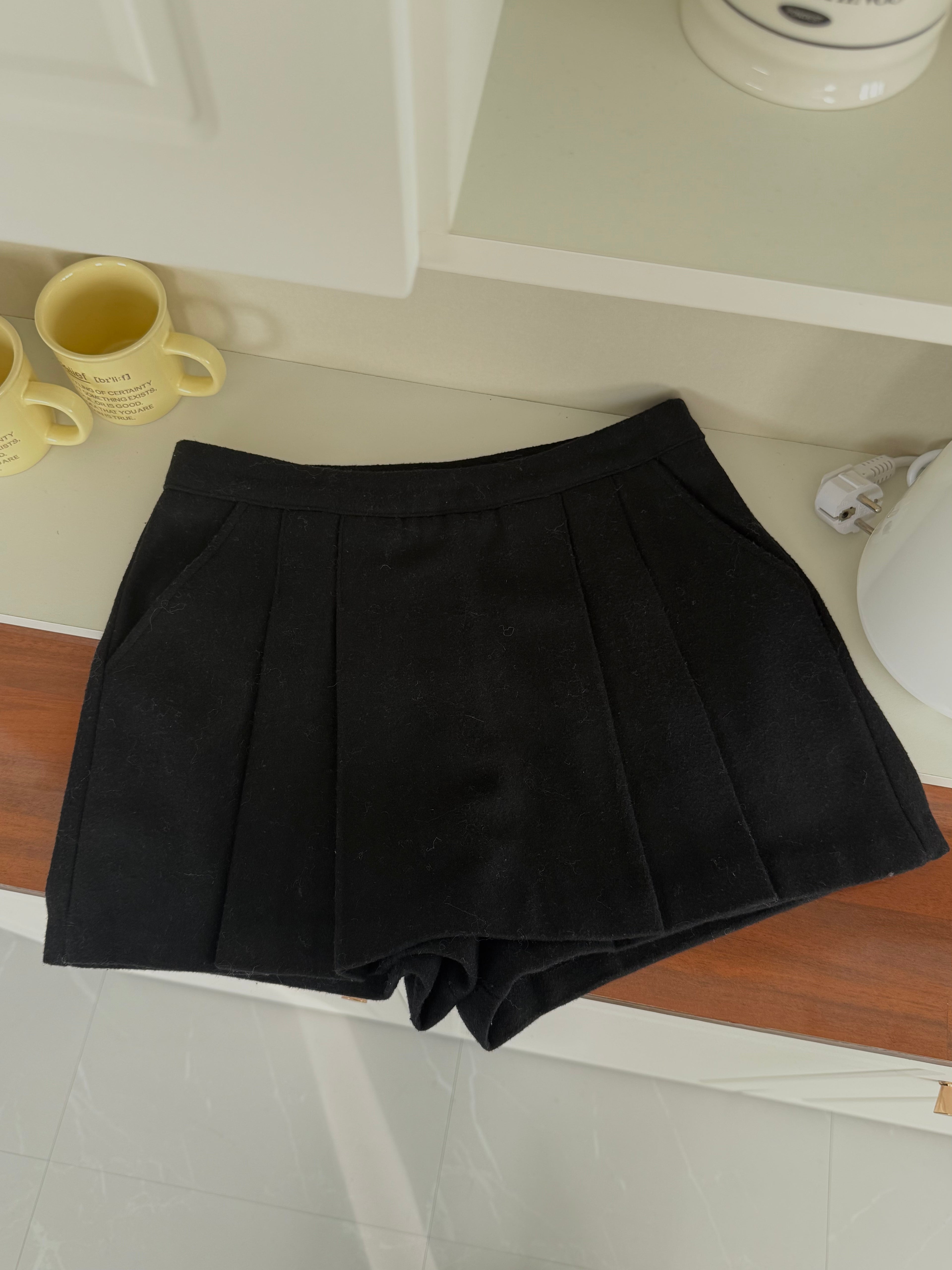 韓系百褶裙褲 Woolen Pleated Skirt-Pants