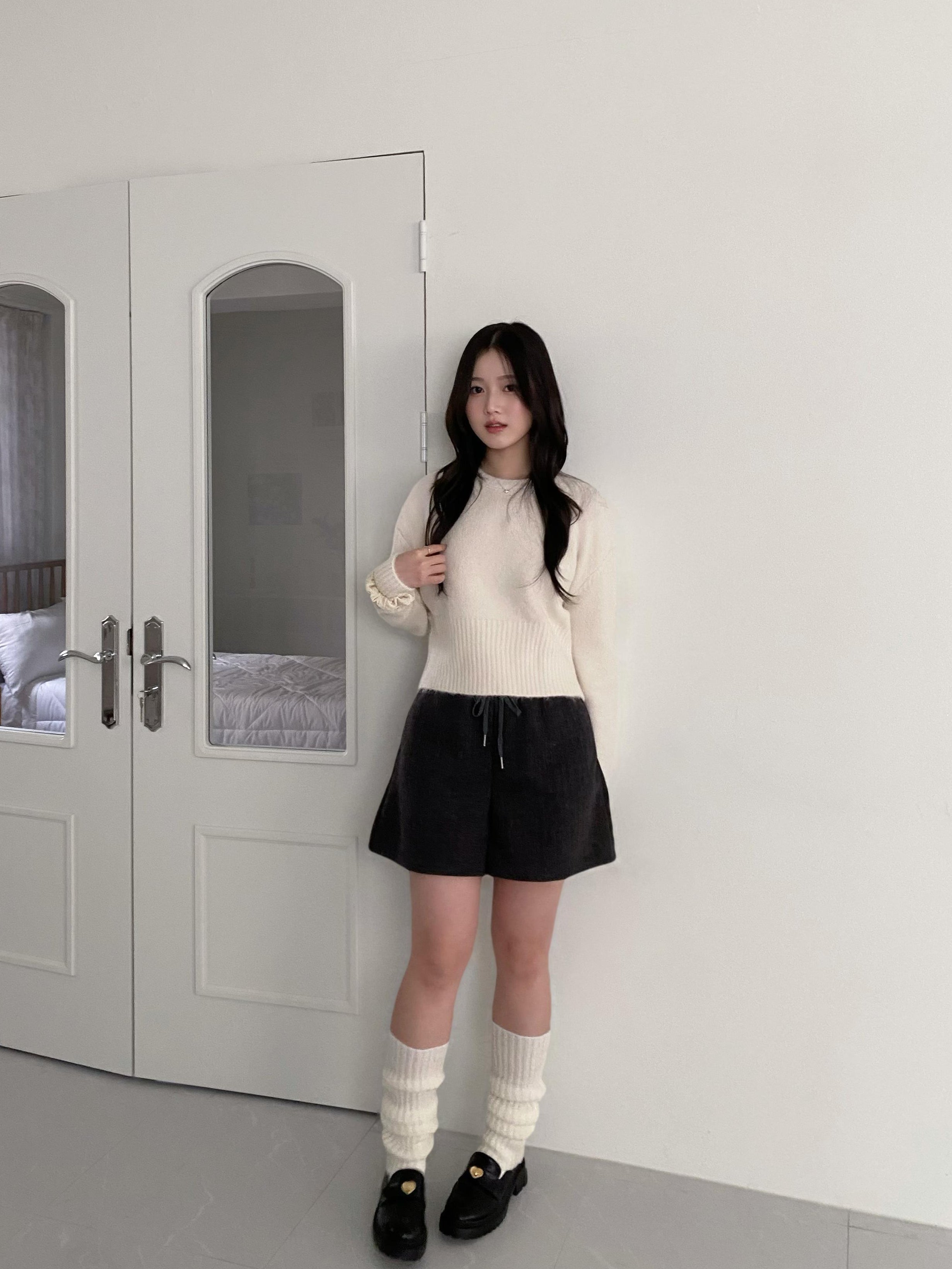 [超舒適]高腰針織短褲 Cozy Winter Knit Shorts