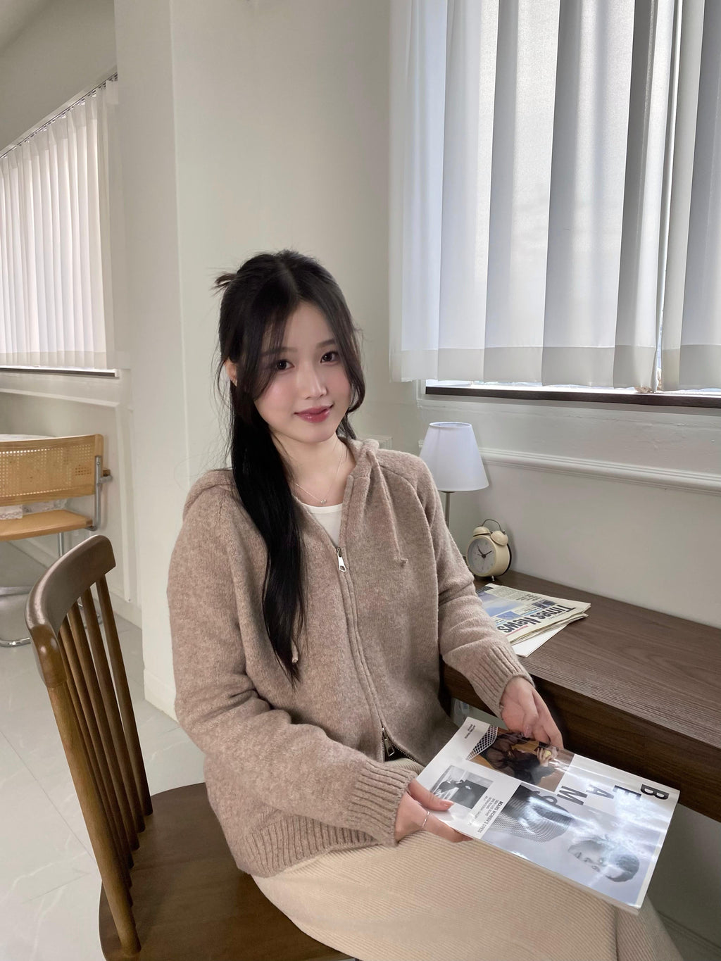 Two-way 雙向拉鏈針織外套 Two-Way Casual Zip Knit Cardigan