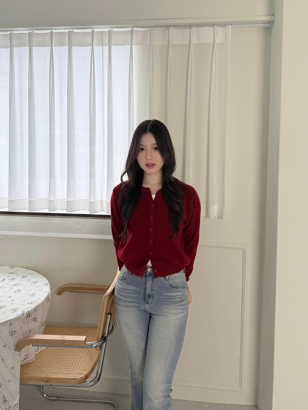 復古中淺藍微喇叭牛仔褲 Vintage Light Blue Mini Flared Jeans