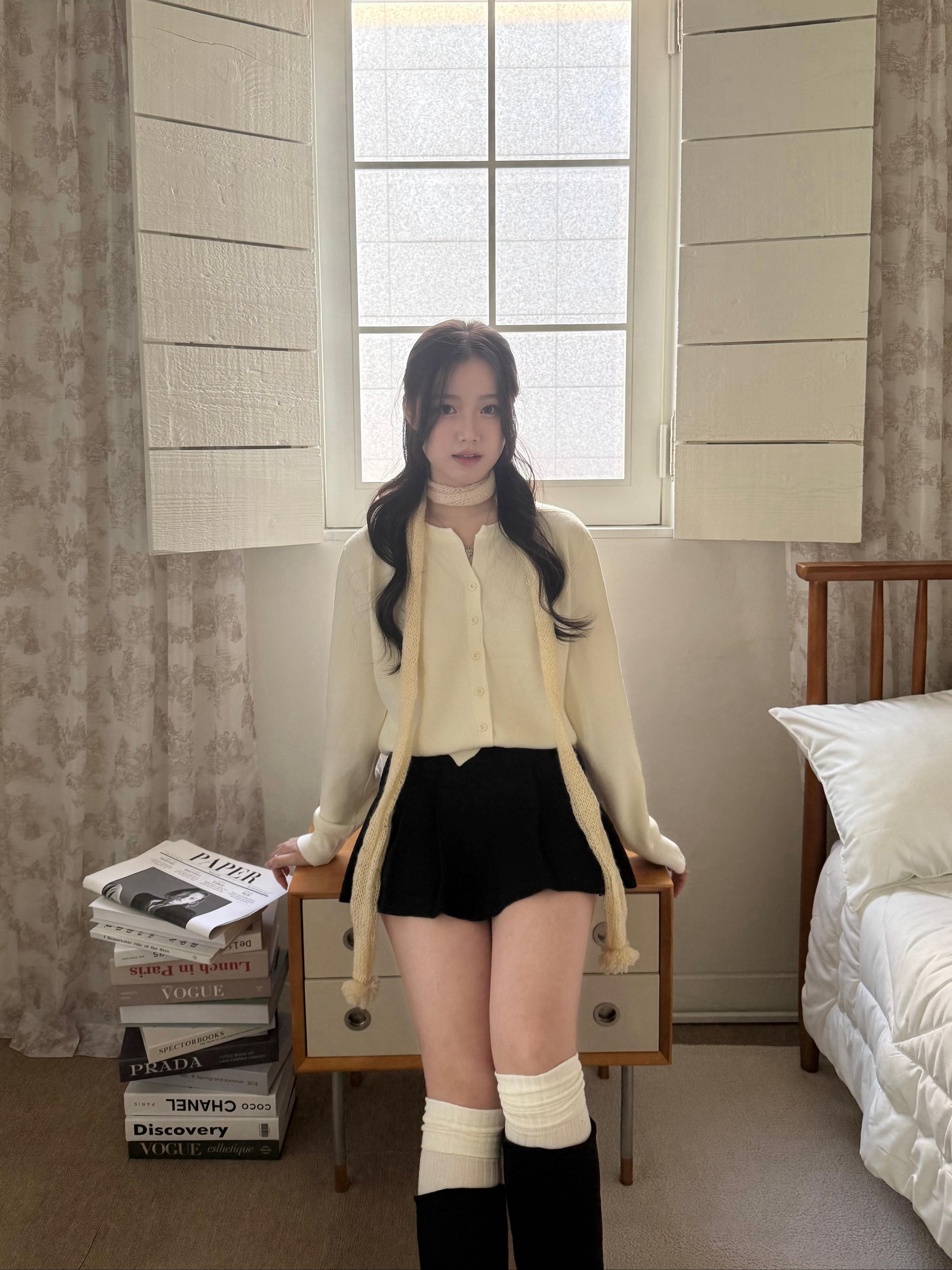 小 Logo 圓領針織上衣 Signet Daily Knit Cardigan