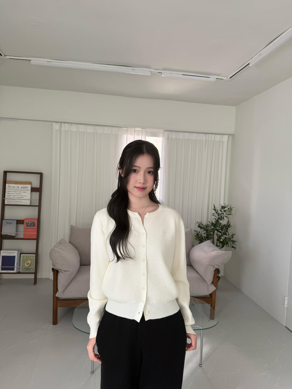 自然顯瘦直筒針織長褲	Natural Straight Knit Pants