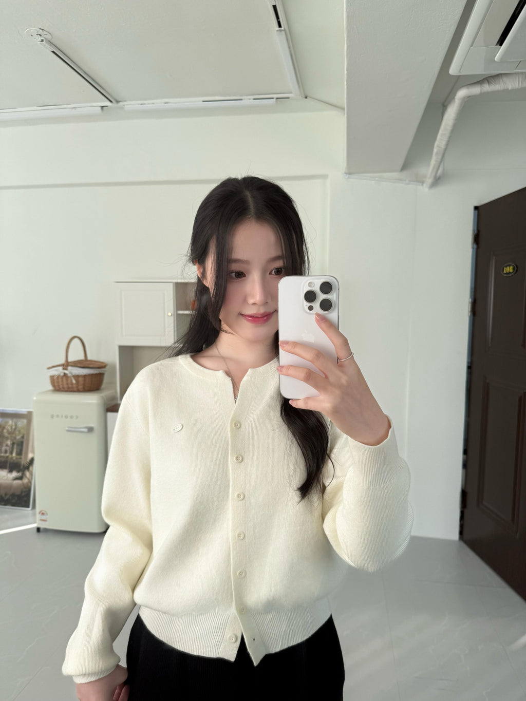 小 Logo 圓領針織上衣 Signet Daily Knit Cardigan
