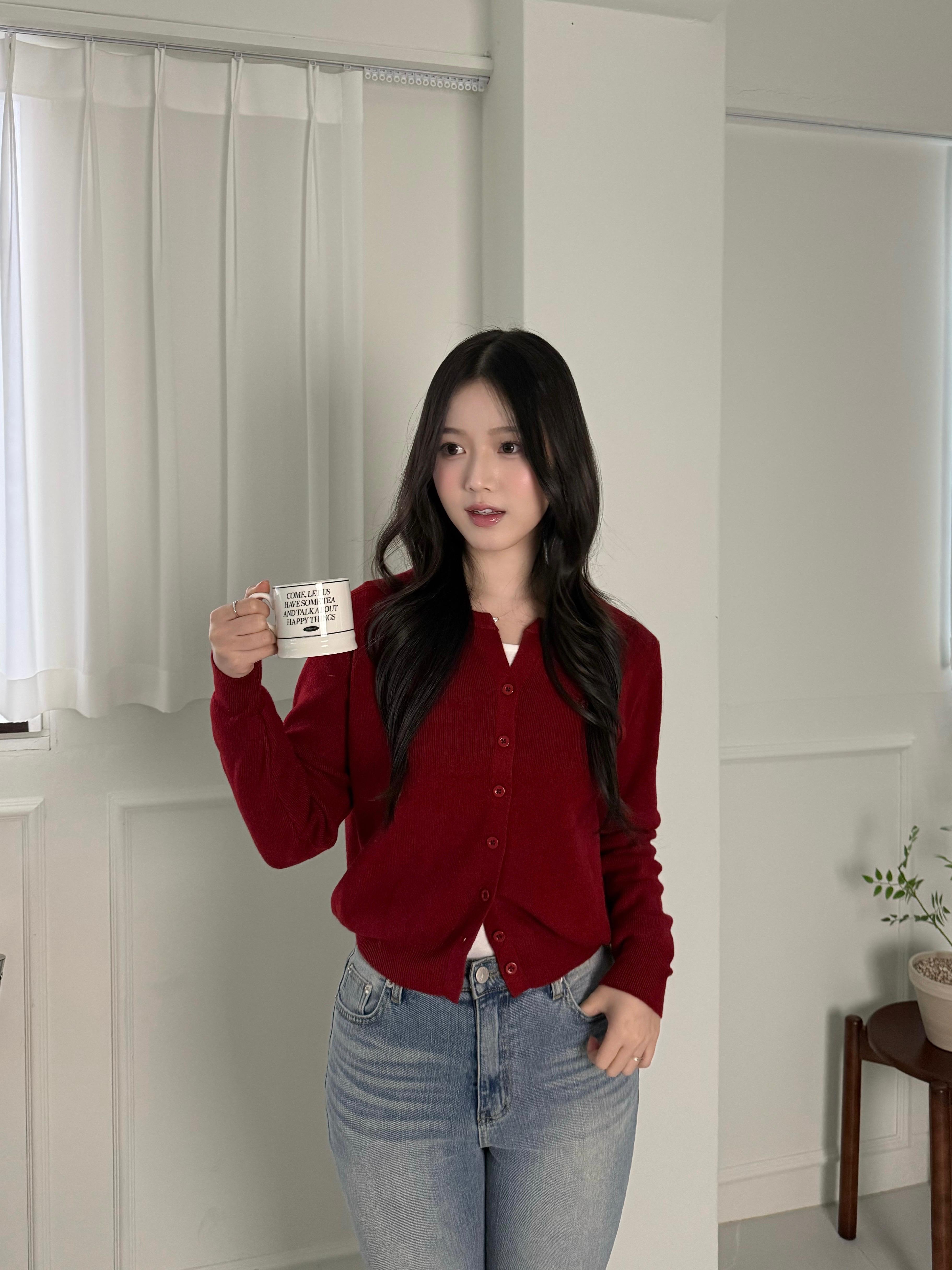 小 Logo 圓領針織上衣 Signet Daily Knit Cardigan